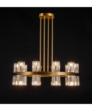 圆环K9水晶上下双头吊灯小号