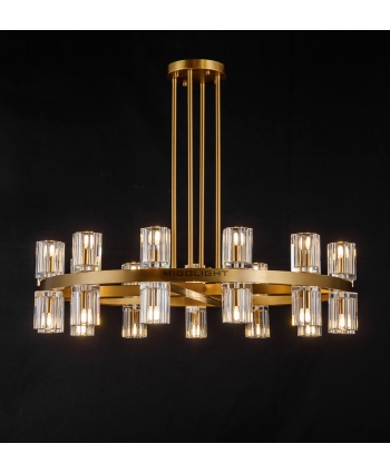 圆环K9水晶上下双头吊灯中号